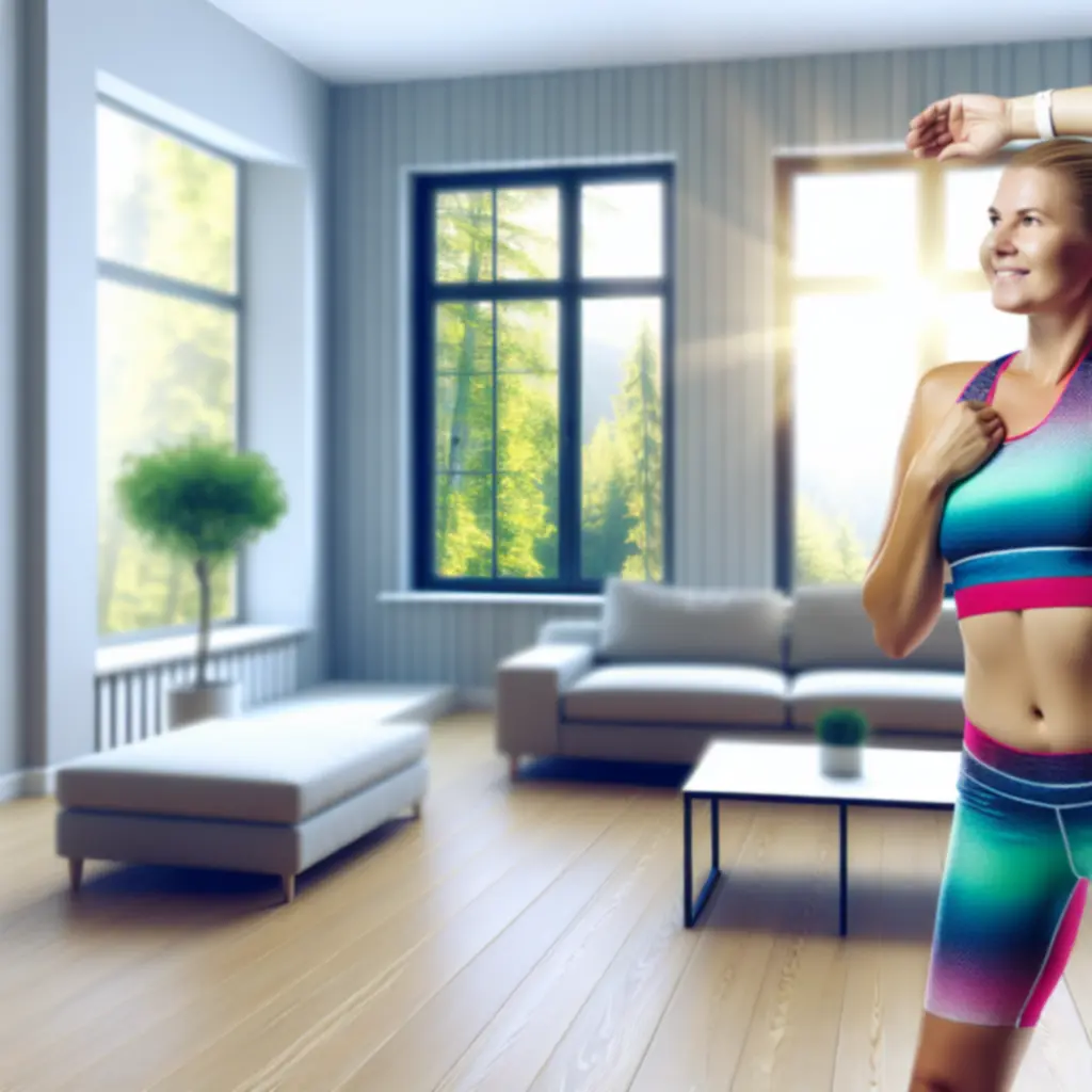 Osoba trenująca w nowoczesnym otoczeniu fitness